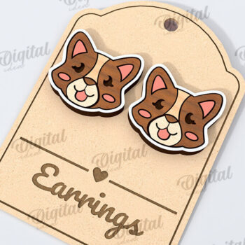 Intra απο ξύλο plywood 3mm-4mm πάχος – Σκουλαρίκια για κατοικίδια Πακέτο κοπής με λέιζερ Δίασταση 5x5 cm INTRAFABR-115295395 - Image 5