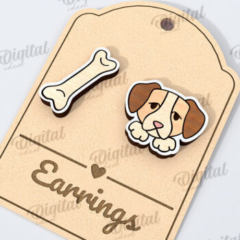 Intra απο ξύλο plywood 3mm-4mm πάχος – Σκουλαρίκια για κατοικίδια Πακέτο κοπής με λέιζερ Δίασταση 5x5 cm INTRAFABR-115295395 - Image 9