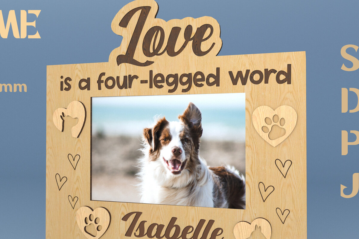 Intra απο ξύλο plywood 3mm-4mm πάχος – Κορνίζα για κατοικίδια. Κορνίζα με Δίασταση  20x20 cm INTRAFABR-81814369