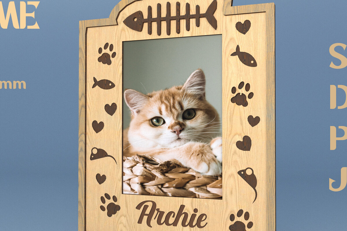 Intra απο ξύλο plywood 3mm-4mm πάχος – Κορνίζα για κατοικίδια. Κορνίζα με Δίασταση  20x20 cm INTRAFABR-81907975