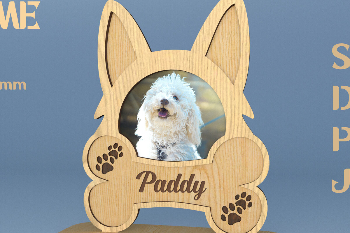 Intra απο ξύλο plywood 3mm-4mm πάχος – Κορνίζα για κατοικίδια. Κορνίζα με Δίασταση  20x20 cm INTRAFABR-81908263