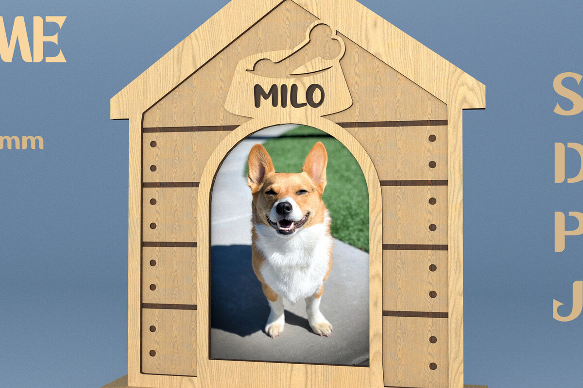 Intra απο ξύλο plywood 3mm-4mm πάχος – Κορνίζα για κατοικίδια. Κορνίζα με Δίασταση  20x20 cm INTRAFABR-81814170