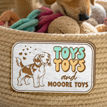 Intra απο ξύλο plywood 3mm-4mm πάχος – Κοπή λέιζερ με καλάθι παιχνιδιών για κατοικίδια Δίασταση 20x20 cm INTRAFABR-123435615 - Image 1