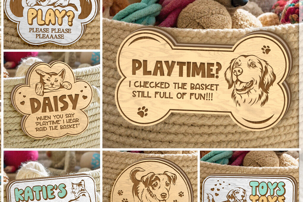 Intra απο ξύλο plywood 3mm-4mm πάχος – Καλάθι παιχνιδιών για κατοικίδια Ετικέτες Πακέτο κοπής με λέιζερ Δίασταση  20x20 cm INTRAFABR-123422752