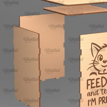 Intra απο ξύλο plywood 3mm-4mm πάχος – Pets Treats Boxes Πακέτο κοπής με λέιζερ Δίασταση  20x20 cm INTRAFABR-98654638 - Image 2