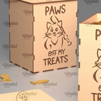Intra απο ξύλο plywood 3mm-4mm πάχος – Pets Treats Boxes Πακέτο κοπής με λέιζερ Δίασταση  20x20 cm INTRAFABR-98654638 - Image 5