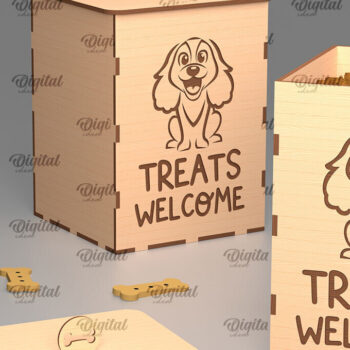 Intra απο ξύλο plywood 3mm-4mm πάχος – Pets Treats Boxes Πακέτο κοπής με λέιζερ Δίασταση  20x20 cm INTRAFABR-98654638 - Image 7