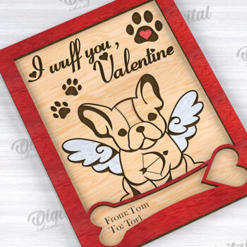 Intra απο ξύλο plywood 3mm-4mm πάχος – Πακέτο κοπής με λέιζερ Κάρτες Αγίου Βαλεντίνου για κατοικίδια Δίασταση  20x20 cm INTRAFABR-111673865 - Image 4