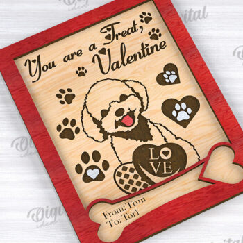 Intra απο ξύλο plywood 3mm-4mm πάχος – Πακέτο κοπής με λέιζερ Κάρτες Αγίου Βαλεντίνου για κατοικίδια Δίασταση  20x20 cm INTRAFABR-111673865 - Image 6