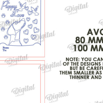 Intra απο ξύλο plywood 3mm-4mm πάχος – Κάρτα για την Ημέρα του Αγίου Βαλεντίνου για κατοικίδια, Δίασταση  20x20 cm INTRAFABR-111610258 - Image 2