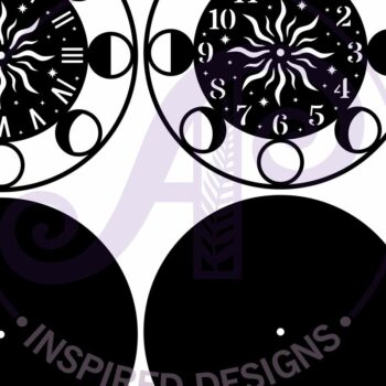 Intra απο ξύλο plywood 3mm-4mm πάχος – Φάσεις του Ρολόι της Σελήνης Ρολόι Τοίχου Δίασταση  40x30 cm INTRAFABR-123653068 - Image 3