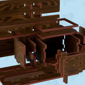 Intra απο ξύλο plywood 3mm-4mm πάχος – Τηλεφωνικός σταθμός σύνδεσης | Βάση ρολογιού |CNC Δίασταση  20x20 cm INTRAFABR-119069209 - Image 2