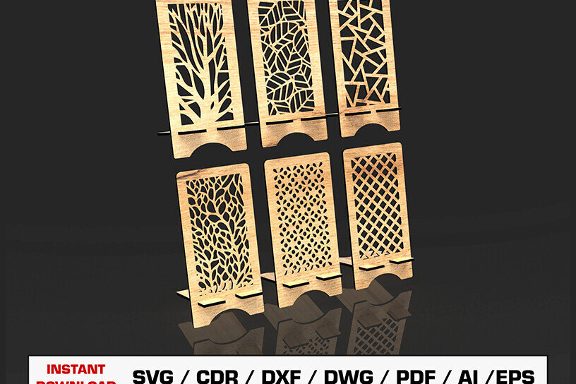 Intra απο ξύλο plywood 3mm-4mm πάχος – Αρχεία κοπής λέιζερ θήκης τηλεφώνου Δίασταση  20x20 cm INTRAFABR-93306162