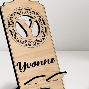 Intra απο ξύλο plywood 3mm-4mm πάχος – Τηλεφωνικό γράμμα Y Κάτοχος Fleur-de-lis Δίασταση 20x20 cm INTRAFABR-123041272 - Image 1