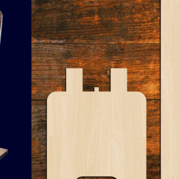 Intra απο ξύλο plywood 3mm-4mm πάχος – Μοτίβο κοπής με λέιζερ βάση στήριξης τηλεφώνου Δίασταση  20x20 cm INTRAFABR-23184815 - Image 1