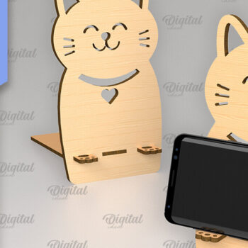 Intra απο ξύλο plywood 3mm-4mm πάχος – Κοπή με λέιζερ βάσης τηλεφώνου. Τρισδιάστατη βάση τηλεφώνου Δίασταση  20x20 cm INTRAFABR-88838166 - Image 1