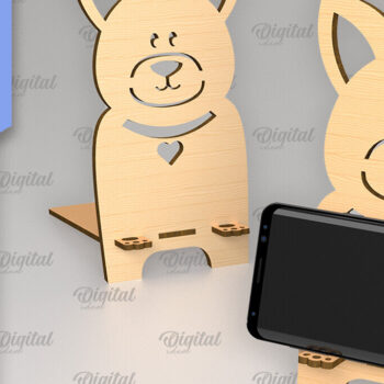 Intra απο ξύλο plywood 3mm-4mm πάχος – Κοπή με λέιζερ βάσης τηλεφώνου. Τρισδιάστατη βάση τηλεφώνου Δίασταση  20x20 cm INTRAFABR-88838655 - Image 1