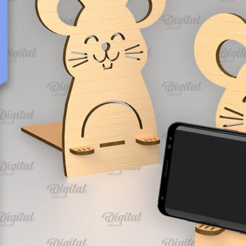 Intra απο ξύλο plywood 3mm-4mm πάχος – Κοπή με λέιζερ βάσης τηλεφώνου. Τρισδιάστατη βάση τηλεφώνου Δίασταση  20x20 cm INTRAFABR-88838903 - Image 1