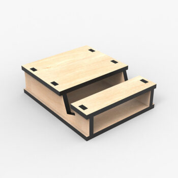 Intra απο ξύλο plywood 3mm-4mm πάχος – Αρχείο κοπής με λέιζερ βάσης τηλεφώνου, θήκη τηλεφώνου Δίασταση 20x20 cm INTRAFABR-108458784 - Image 3