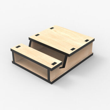 Intra απο ξύλο plywood 3mm-4mm πάχος – Αρχείο κοπής με λέιζερ βάσης τηλεφώνου, θήκη τηλεφώνου Δίασταση 20x20 cm INTRAFABR-108458784 - Image 5