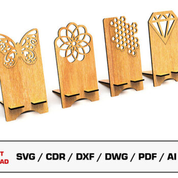 Intra απο ξύλο plywood 3mm-4mm πάχος – Αρχεία αποκοπής με λέιζερ βάσης τηλεφώνου Δίασταση  20x20 cm INTRAFABR-93306791 - Image 1