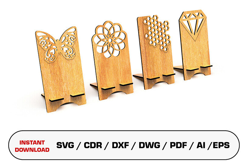 Intra απο ξύλο plywood 3mm-4mm πάχος – Αρχεία αποκοπής με λέιζερ βάσης τηλεφώνου Δίασταση  20x20 cm INTRAFABR-93306791