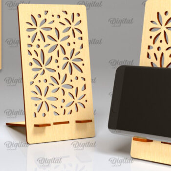 Intra απο ξύλο plywood 3mm-4mm πάχος – Κοπή με λέιζερ βάσης τηλεφώνου. Θήκη τηλεφώνου Δίασταση  20x20 cm INTRAFABR-98475135 - Image 1