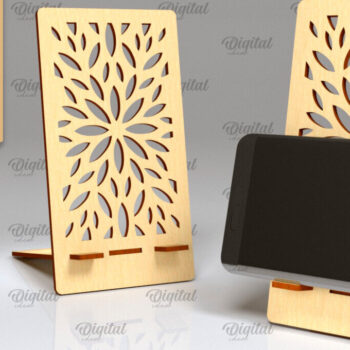 Intra απο ξύλο plywood 3mm-4mm πάχος – Κοπή με λέιζερ βάσης τηλεφώνου. Θήκη τηλεφώνου Δίασταση  20x20 cm INTRAFABR-98475247 - Image 1