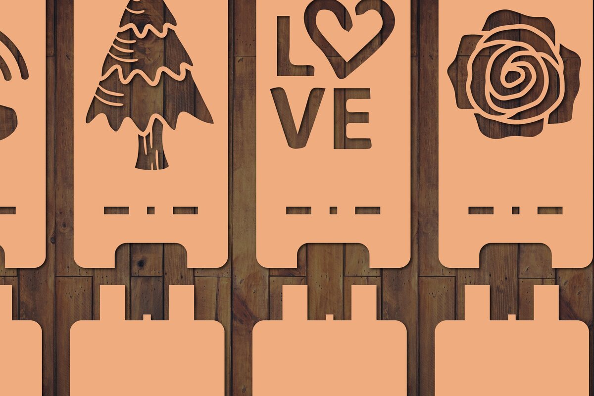 Intra απο ξύλο plywood 3mm-4mm πάχος – Πακέτο κοπής Laser Stand τηλεφώνου Δίασταση  20x20 cm INTRAFABR-37475773