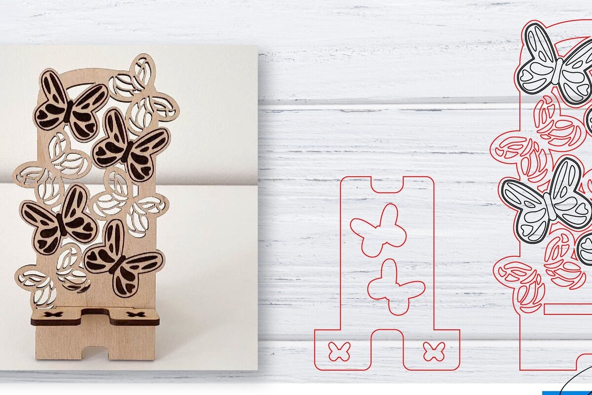 Intra απο ξύλο plywood 3mm-4mm πάχος – Βάση τηλεφώνου | Κινητό Τηλέφωνο Δίασταση  20x20 cm INTRAFABR-33563723