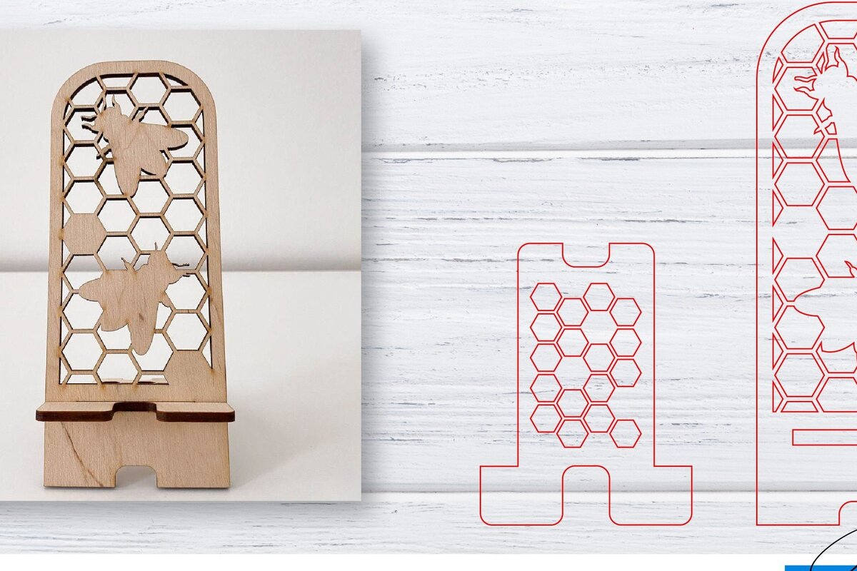 Intra απο ξύλο plywood 3mm-4mm πάχος – Βάση τηλεφώνου | Κινητό Τηλέφωνο Δίασταση  20x20 cm INTRAFABR-33563470