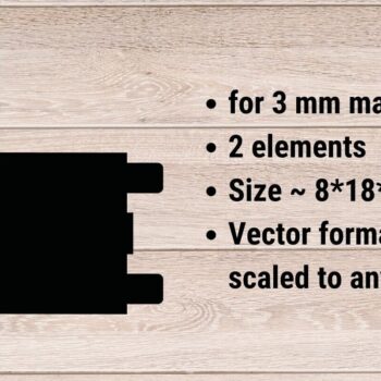 Intra απο ξύλο plywood 3mm-4mm πάχος – Βάση τηλεφώνου, Υποδοχή τηλεφώνου Δίασταση 20x20 cm INTRAFABR-90526875 - Image 2