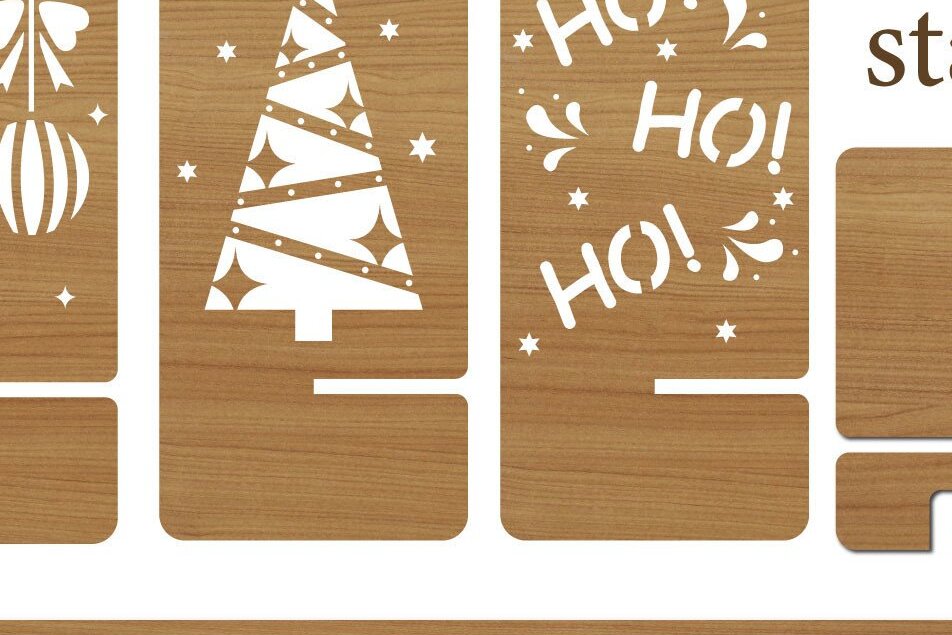 Intra απο ξύλο plywood 3mm-4mm πάχος – Πρότυπο βάσης τηλεφώνου Χριστούγεννα Δίασταση  20x20 cm INTRAFABR-44004800