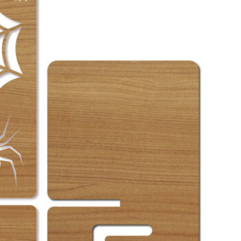 Intra απο ξύλο plywood 3mm-4mm πάχος – Πρότυπο βάσης τηλεφώνου με αποκοπή Δίασταση  20x20 cm INTRAFABR-15964825 - Image 3