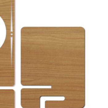 Intra απο ξύλο plywood 3mm-4mm πάχος – Πρότυπο βάσης τηλεφώνου με αποκοπή Δίασταση  20x20 cm INTRAFABR-15964825 - Image 4