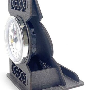 Intra απο ξύλο plywood 3mm-4mm πάχος – Βάση τηλεφώνου με ρολόι, θήκη τηλεφώνου Δίασταση 20x20 cm INTRAFABR-38044943 - Image 5