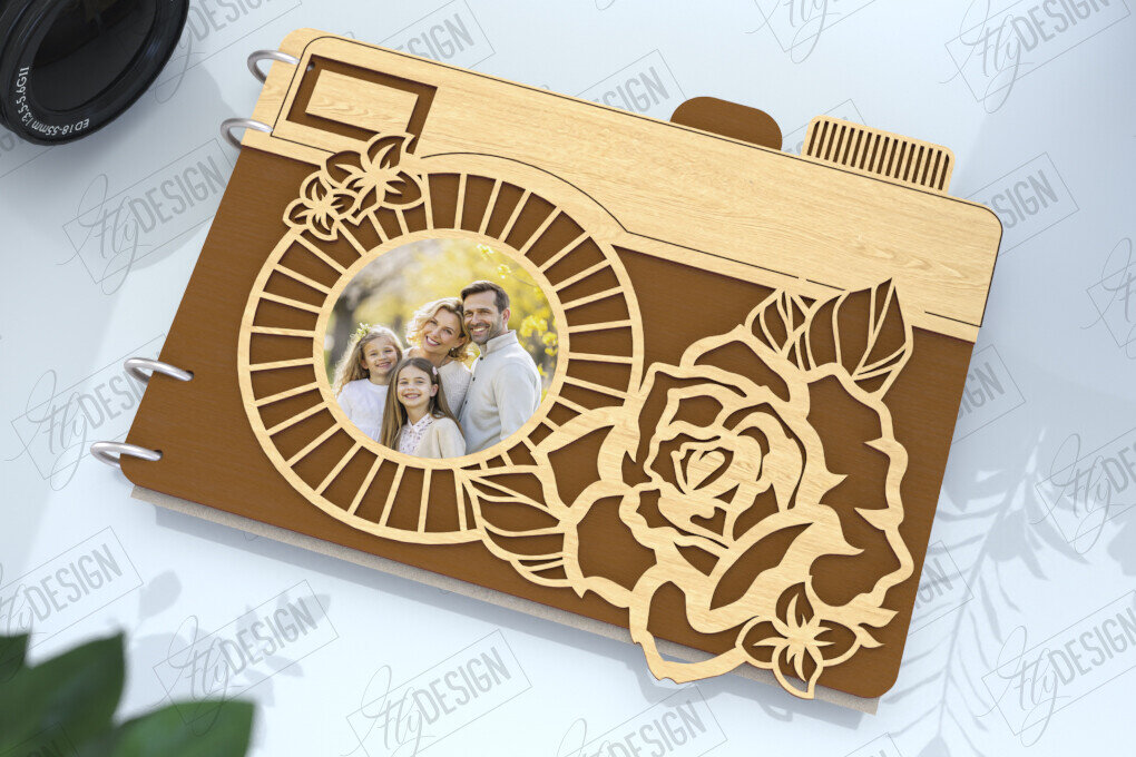 Intra απο ξύλο plywood 3mm-4mm πάχος – Εξώφυλλο άλμπουμ φωτογραφιών | Αρχείο CNC Δίασταση  20x20 cm INTRAFABR-122605918