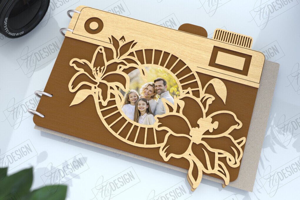 Intra απο ξύλο plywood 3mm-4mm πάχος – Εξώφυλλο άλμπουμ φωτογραφιών | Αρχείο CNC Δίασταση  20x20 cm INTRAFABR-122605921