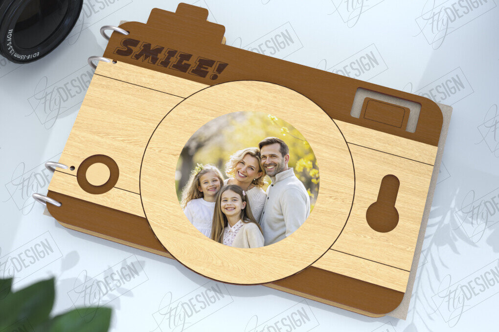 Intra απο ξύλο plywood 3mm-4mm πάχος – Εξώφυλλο άλμπουμ φωτογραφιών|Σχήμα κάμερας Δίασταση  20x20 cm INTRAFABR-122453888