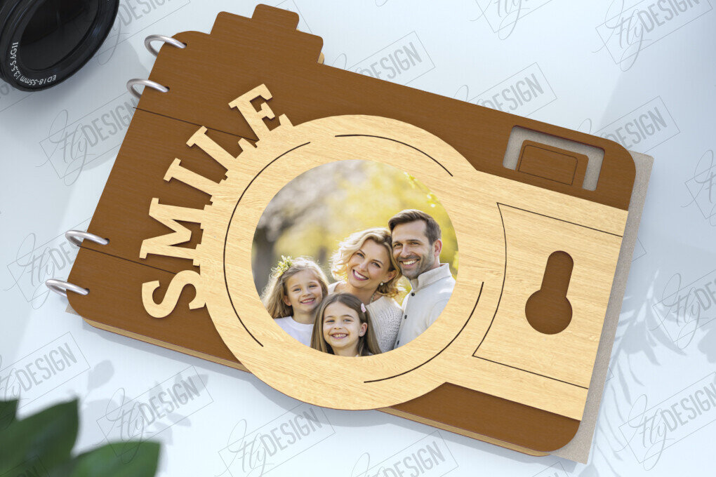 Intra απο ξύλο plywood 3mm-4mm πάχος – Εξώφυλλο άλμπουμ φωτογραφιών|Σχήμα κάμερας Δίασταση  20x20 cm INTRAFABR-122453893