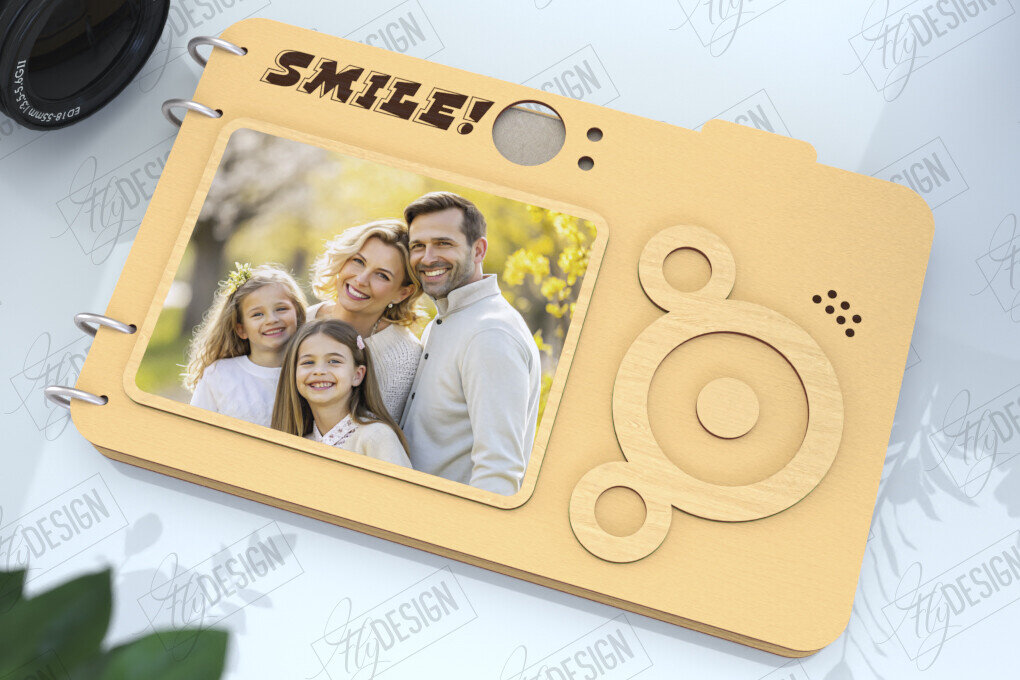 Intra απο ξύλο plywood 3mm-4mm πάχος – Εξώφυλλο άλμπουμ φωτογραφιών|Σχήμα κάμερας Δίασταση  20x20 cm INTRAFABR-122453872