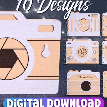 Intra απο ξύλο plywood 3mm-4mm πάχος – Πακέτο εξωφύλλων άλμπουμ φωτογραφιών | Βιβλίο | CNC Δίασταση 20x20 cm INTRAFABR-112682630 - Image 1