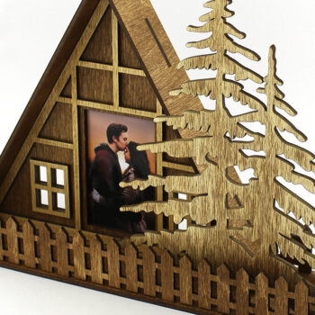 Intra απο ξύλο plywood 3mm-4mm πάχος – Κορνίζα "Cottage". Αρχείο κοπής με λέιζερ Δίασταση  20x20 cm INTRAFABR-99041373 - Image 3