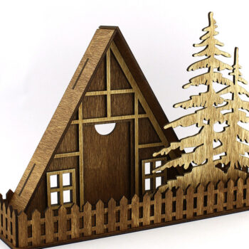 Intra απο ξύλο plywood 3mm-4mm πάχος – Κορνίζα "Cottage". Αρχείο κοπής με λέιζερ Δίασταση  20x20 cm INTRAFABR-99041373 - Image 5