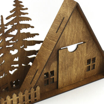 Intra απο ξύλο plywood 3mm-4mm πάχος – Κορνίζα "Cottage". Αρχείο κοπής με λέιζερ Δίασταση  20x20 cm INTRAFABR-99041373 - Image 8