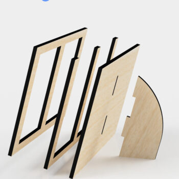 Intra απο ξύλο plywood 3mm-4mm πάχος – Στήριγμα κορνίζας φωτογραφίας 3x2 ιντσών, Δίασταση  20x20 cm INTRAFABR-108551412 - Image 4