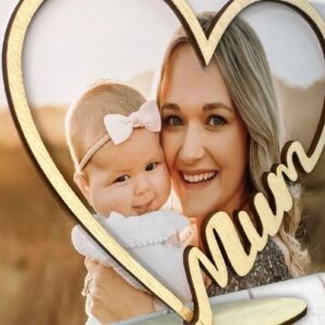 Intra απο ξύλο plywood 3mm-4mm πάχος – Κορνίζα Mum, Laser για την Ημέρα της Μητέρας Δίασταση 20x20 cm INTRAFABR-96059678