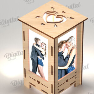 Intra απο ξύλο plywood 3mm-4mm πάχος – Κορνίζα φωτογραφιών Nightlight Δίασταση  20x20 cm INTRAFABR-115954191