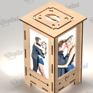 Intra απο ξύλο plywood 3mm-4mm πάχος – Κορνίζα φωτογραφιών Nightlight Δίασταση  20x20 cm INTRAFABR-115954651