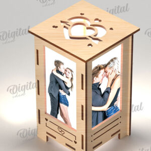 Intra απο ξύλο plywood 3mm-4mm πάχος – Κορνίζα φωτογραφιών Nightlight Δίασταση  20x20 cm INTRAFABR-115954812